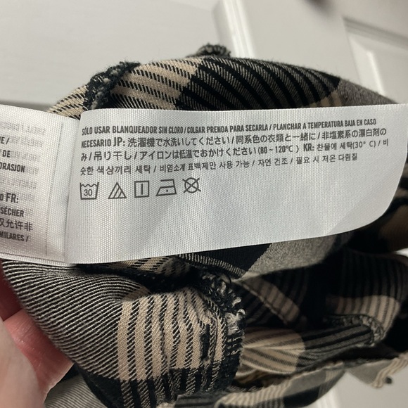 Pre-Owned Hollister Women’s Light Weight Tan & Black Checkered Romper, Size S - Picture 7 of 13